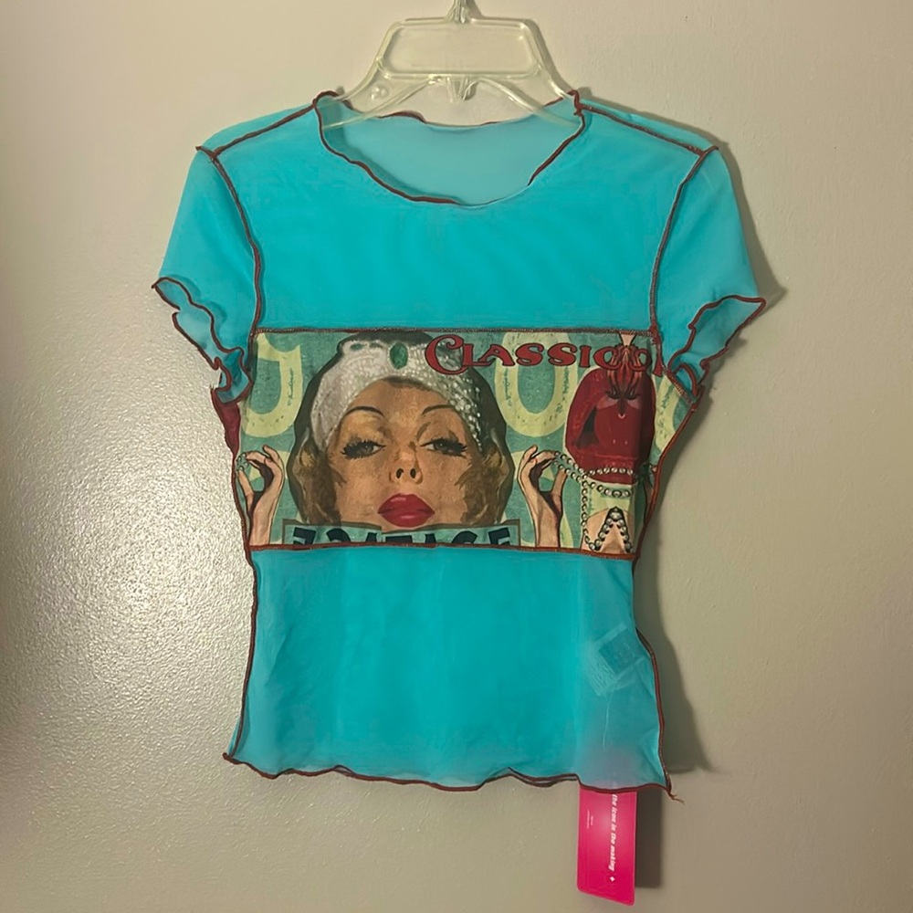 Mesh short sleeve top